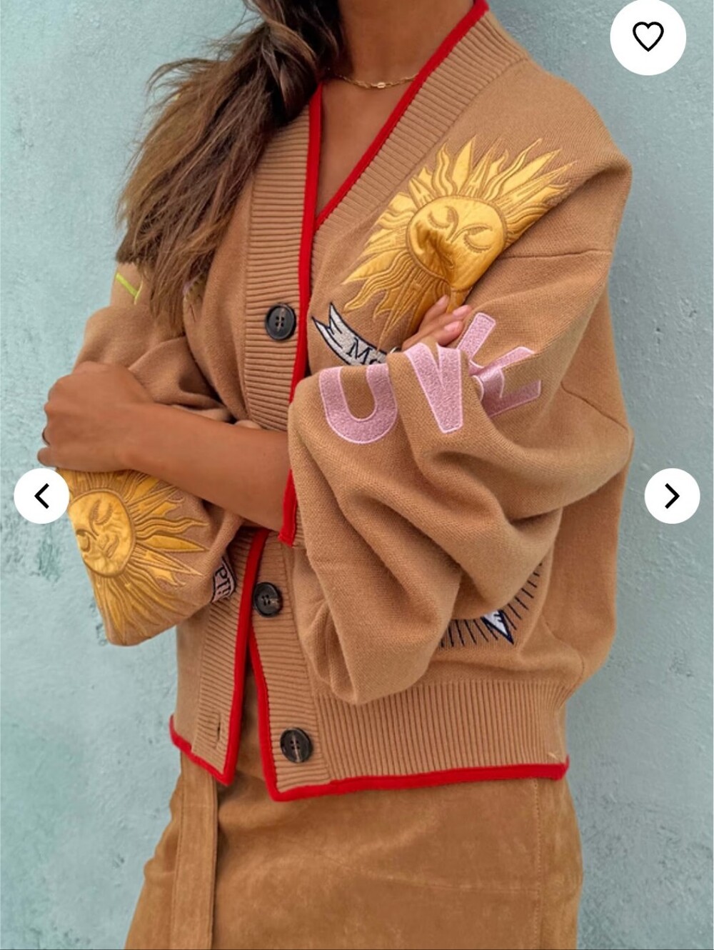 Never Fully Dressed Mystical Cardigan Camel Large